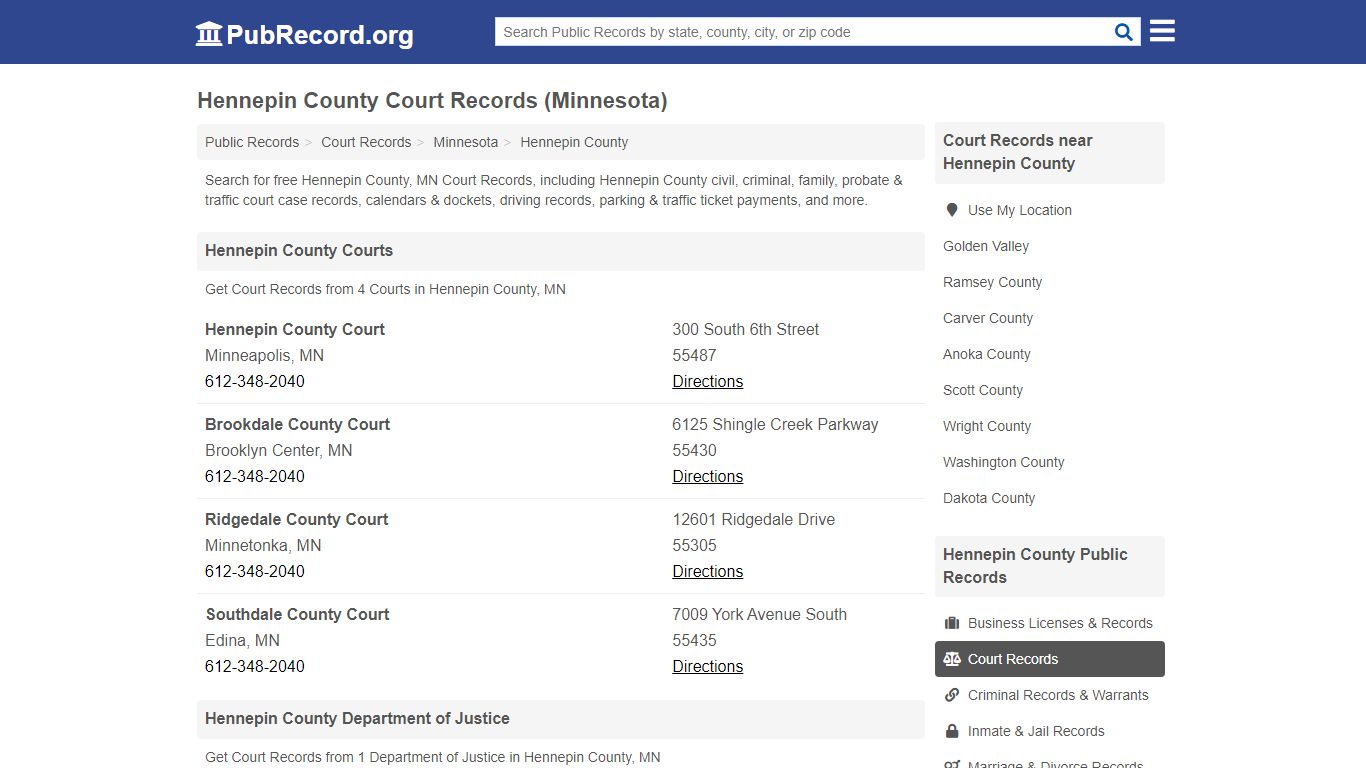 Free Hennepin County Court Records (Minnesota Court Records)